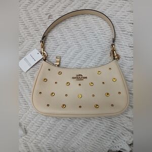 NEW Coach Shoulder Bag with Gold Accents